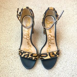 Sam Edelman Yaro Leopard Print Block Heel Women’s 8